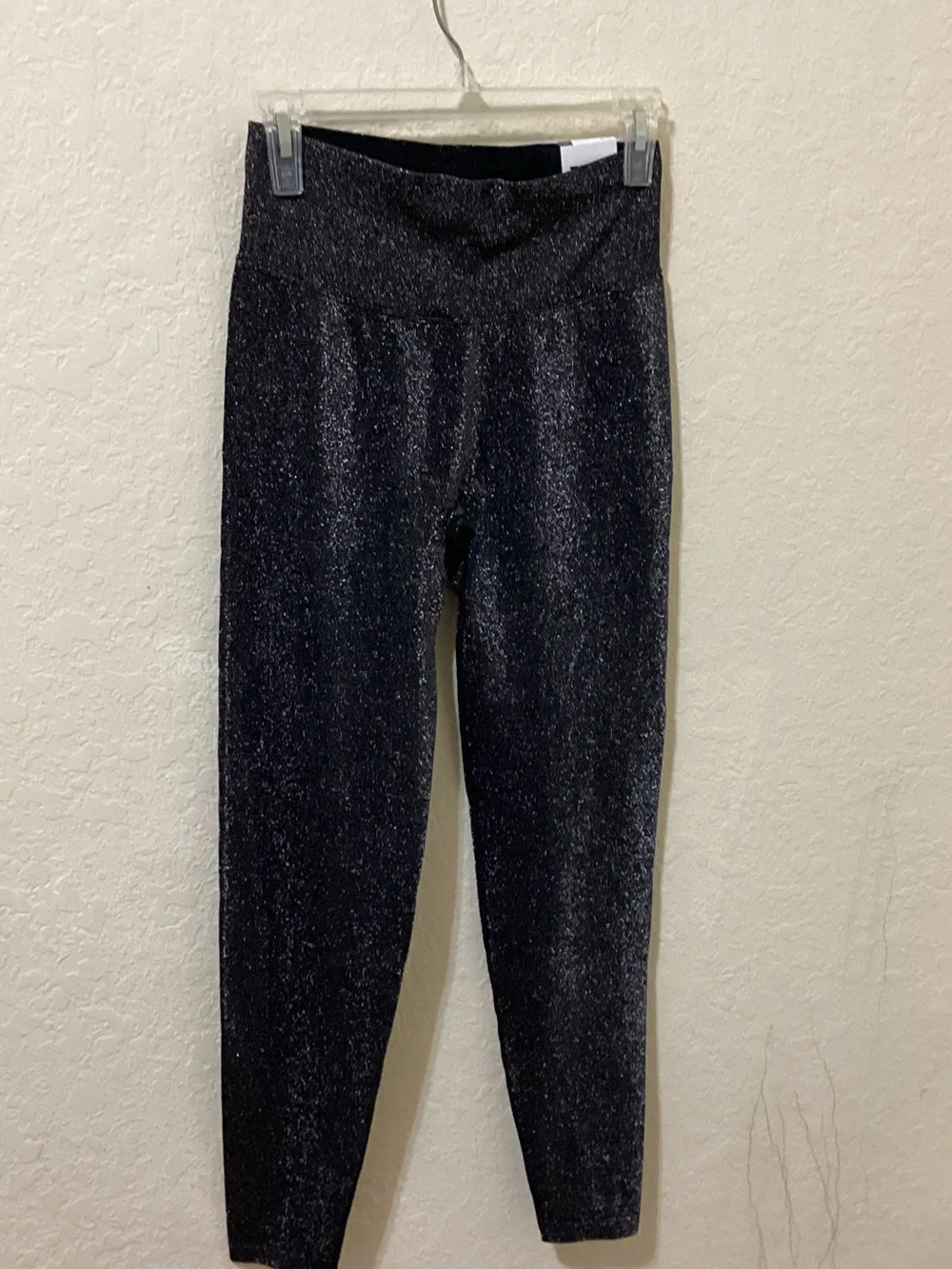 PINK Victoria's Secret Black Metallic Kids Leggings